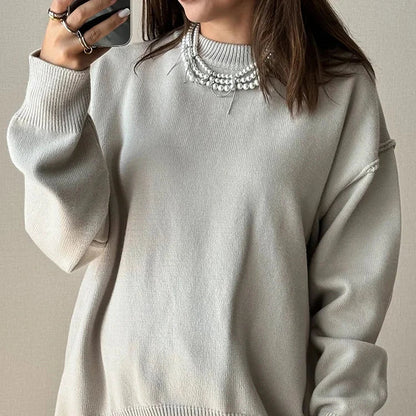 Beige Cozy Winter Pullover