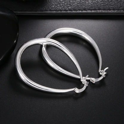 Elegant Silver Hoop Earrings
